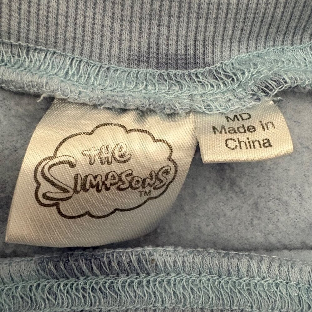 The Simpsons Nature Lover Blue Tie-Dye Sweatshirt W/ Floral Sleeves Womens M - Picture 5 of 9